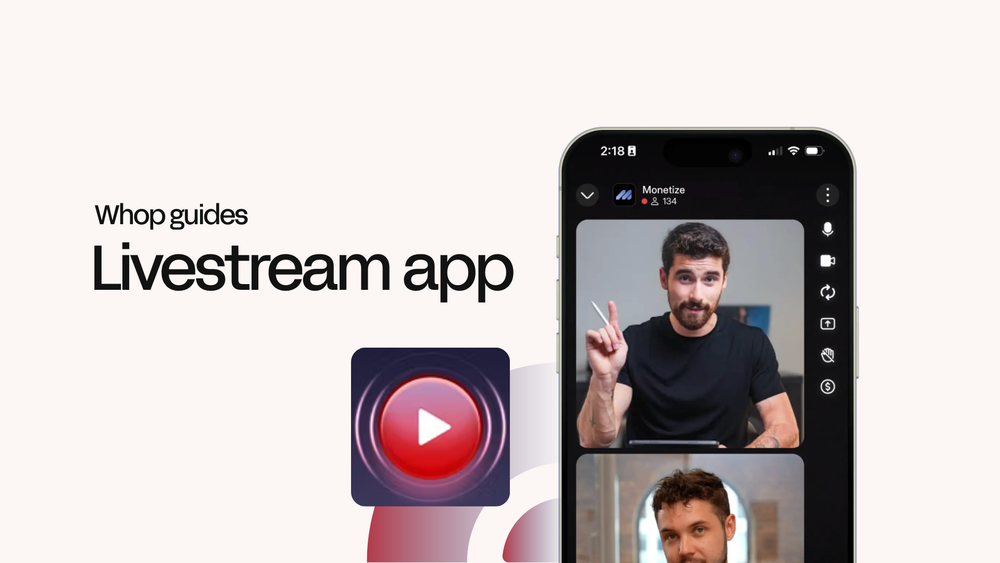 How to livestream on Whop